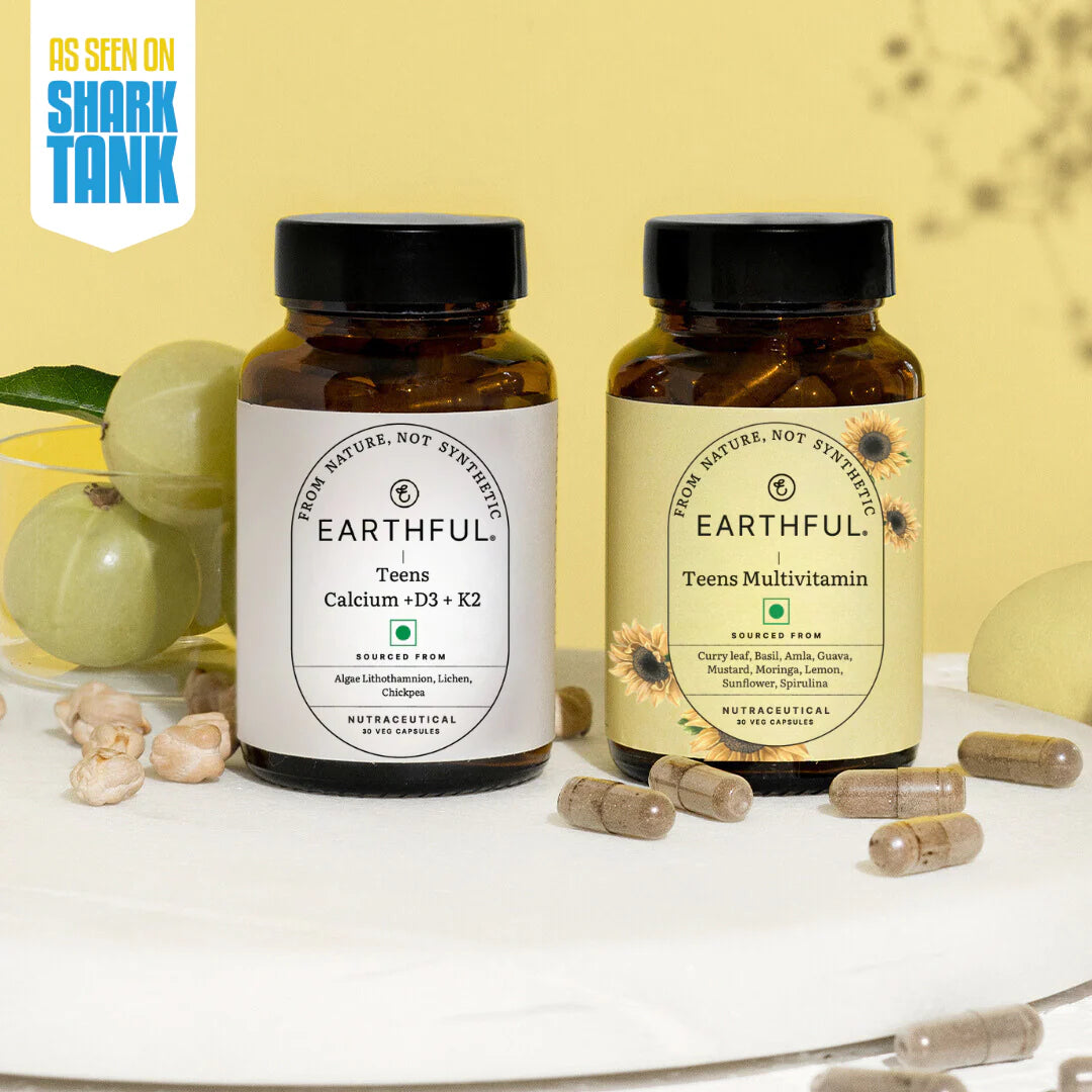 Earthful Multivitamin For Teens - 100% Plant-Based Daily Nutrition (60 Capsules)