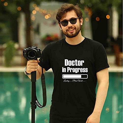 Doctor in Progress... Loading Printed Polycotton Round Neck Casual T-Shirt