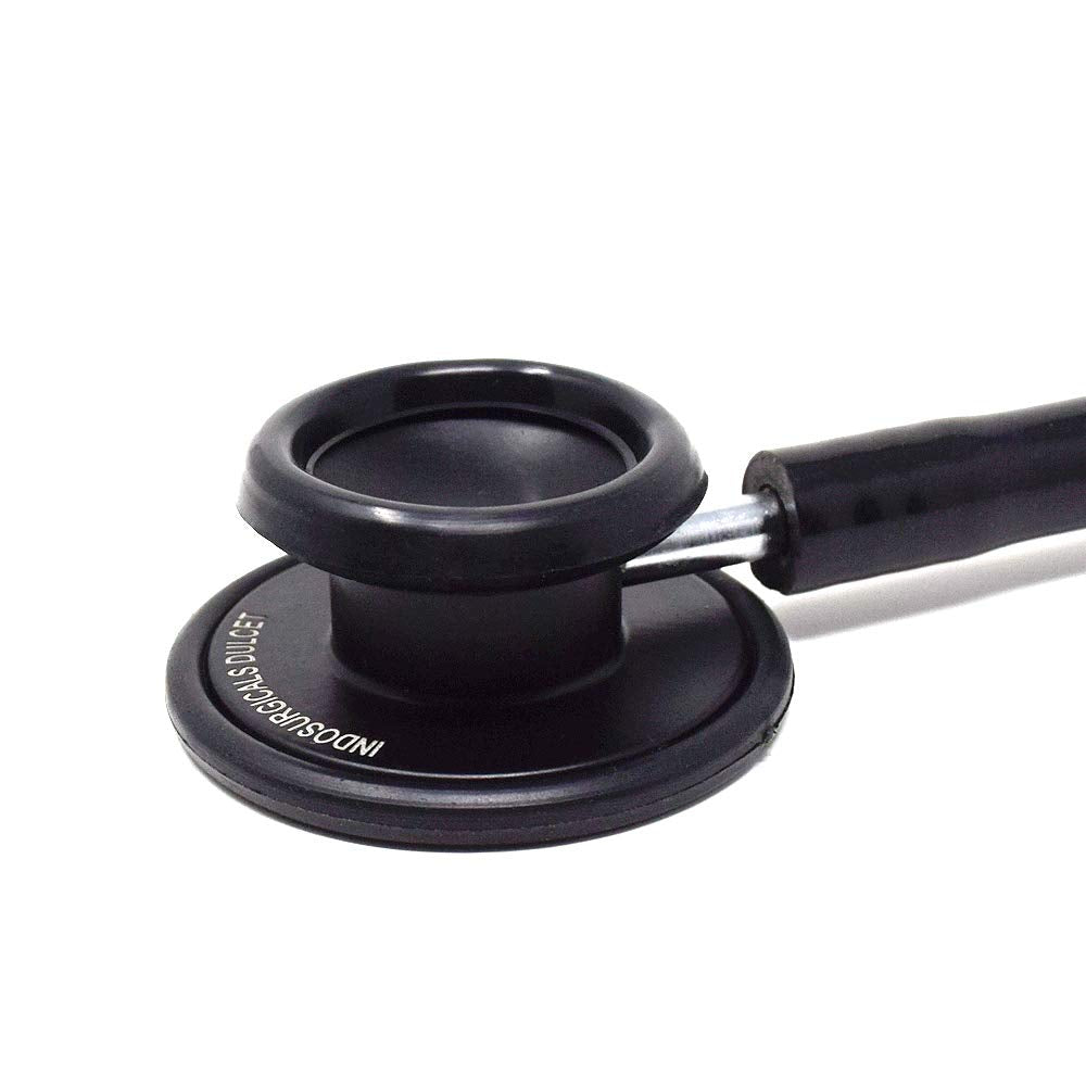 IS IndoSurgicals Dulcet Black Stethoscope for Doctors and Medical Students