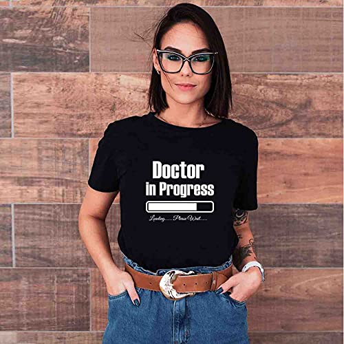 Doctor in Progress... Loading Printed Polycotton Round Neck Casual T-Shirt