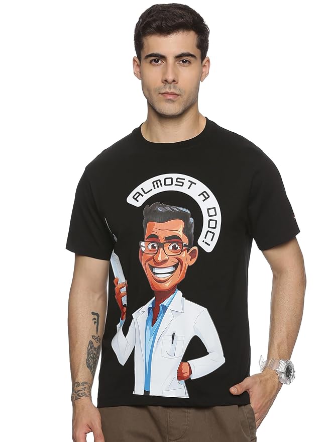 Almost A Doctor' T-Shirt – Super Combed Cotton Graphic Tee