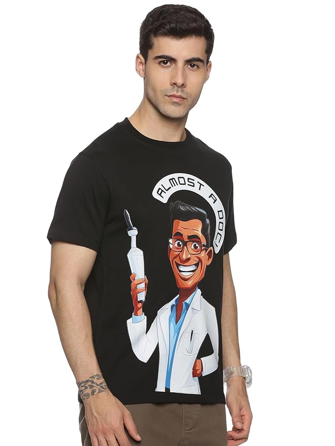 Almost A Doctor' T-Shirt – Super Combed Cotton Graphic Tee
