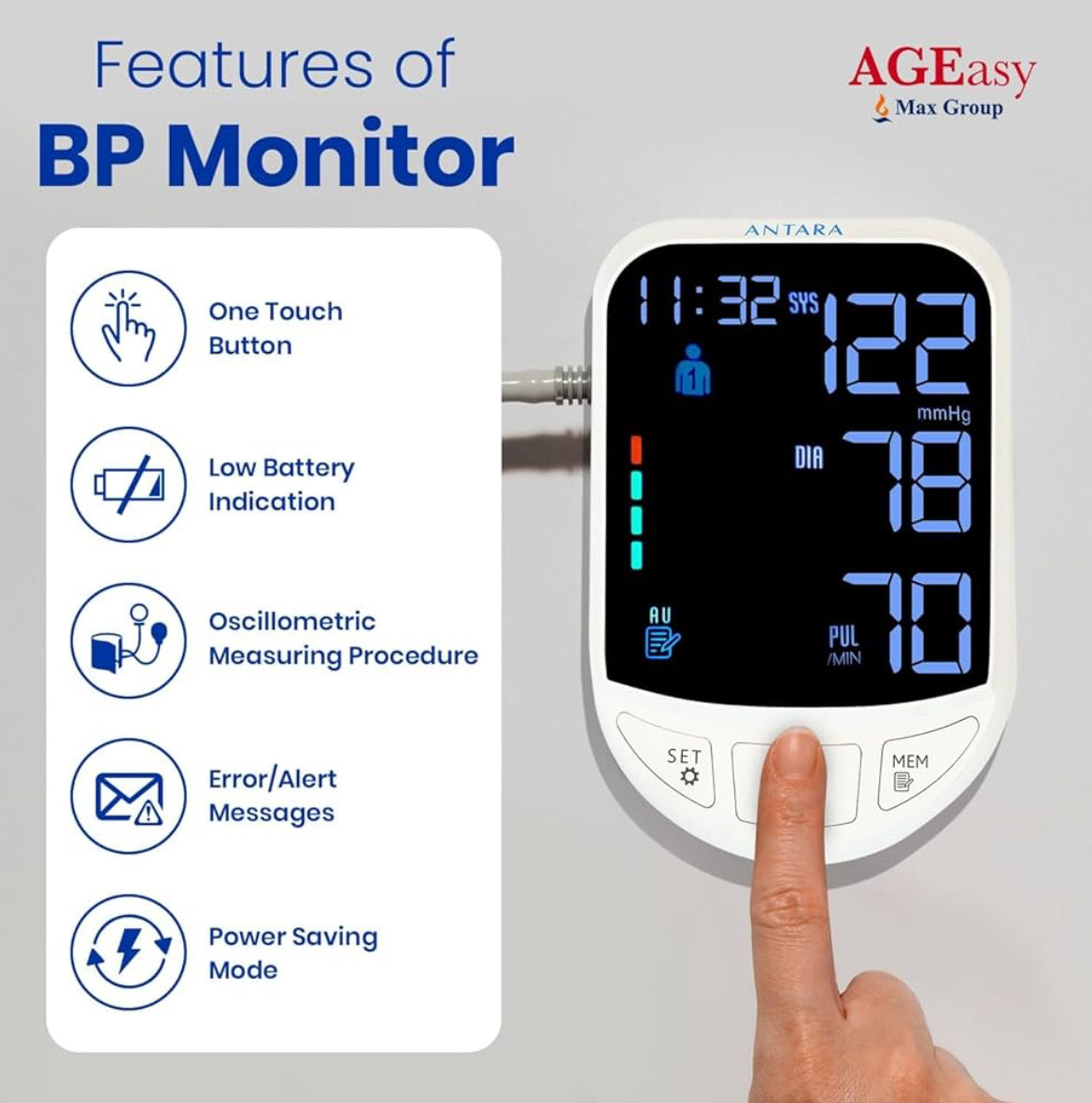 AGEasy Automatic Digital BP Monitor