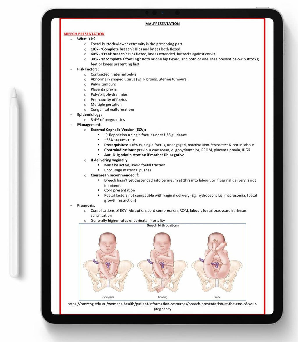 High-Yield Medical Study Notes
