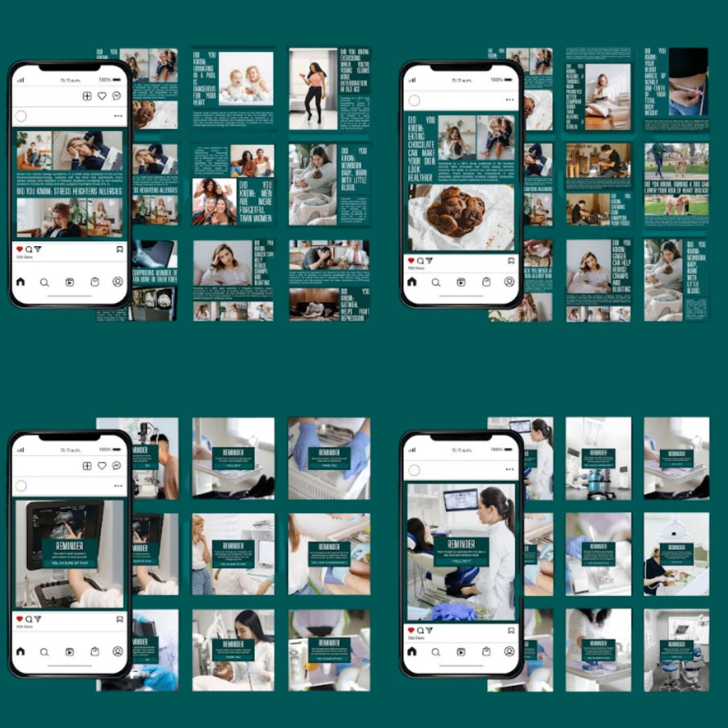 1000+ Medical Instagram Canva Templates | Healthcare Social Media Bundle | Editable Posts, Stories & Highlights | Lifetime Access