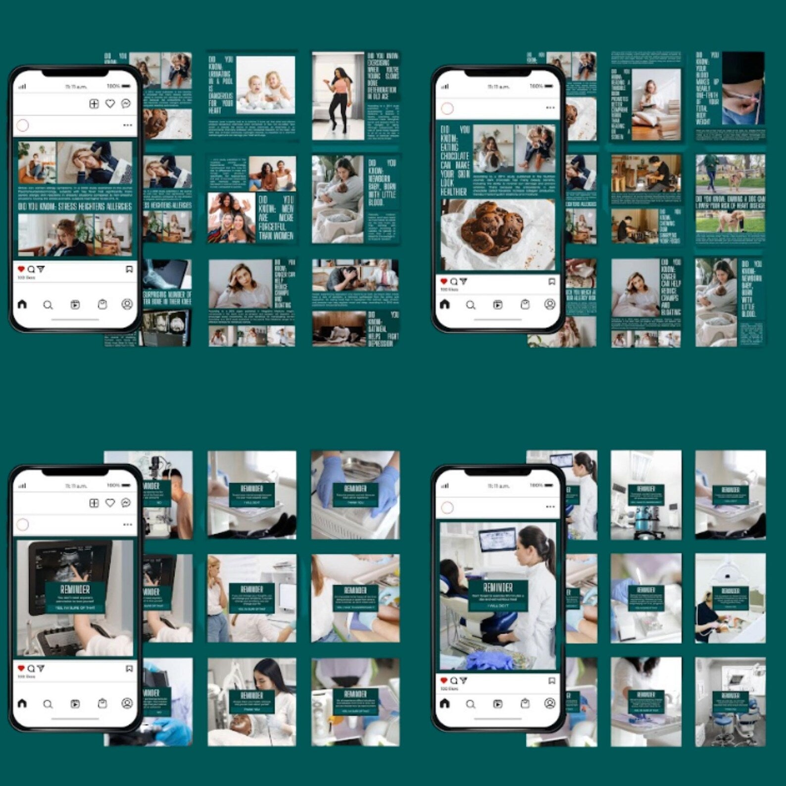 1000+ Medical Instagram Canva Templates | Healthcare Social Media Bundle | Editable Posts, Stories & Highlights | Lifetime Access