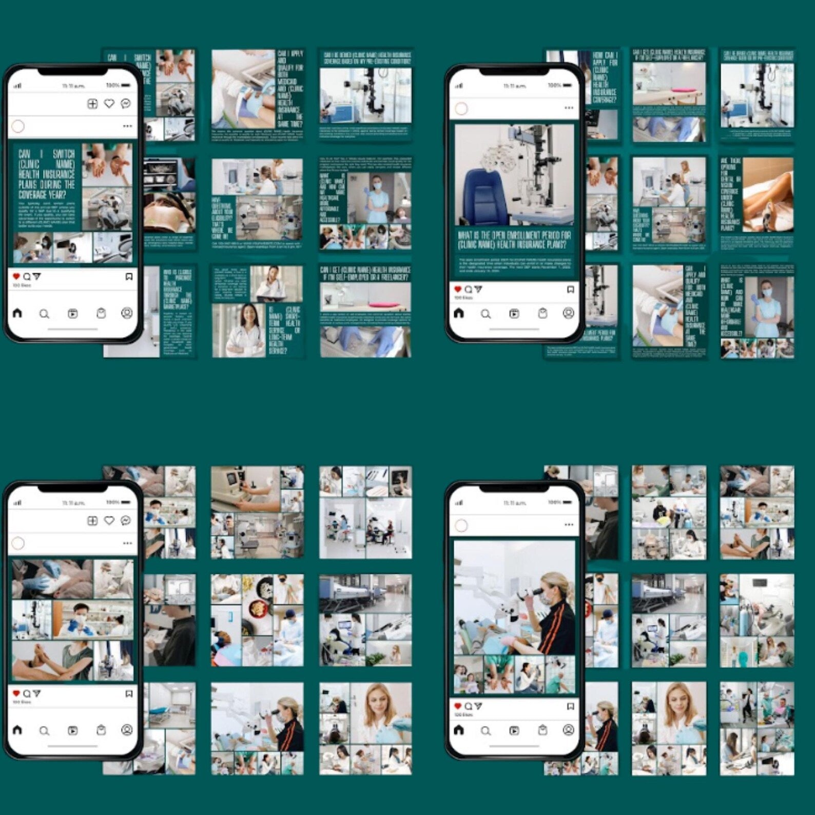 1000+ Medical Instagram Canva Templates | Healthcare Social Media Bundle | Editable Posts, Stories & Highlights | Lifetime Access