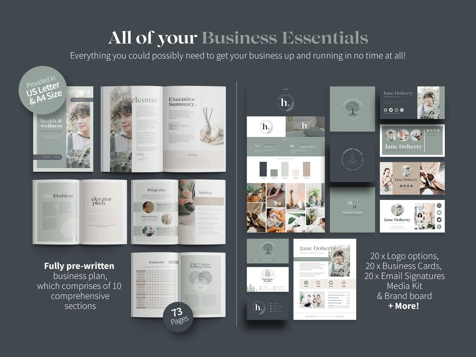 Health & Wellness Branding Toolkit | 2000+ Canva Templates for Coaches | Social Media, Workbooks, Business Essentials & Client Resources