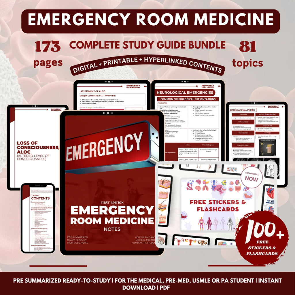 Emergency Room Medicine Bundle – Digital Download Designed by CoreMedNotes